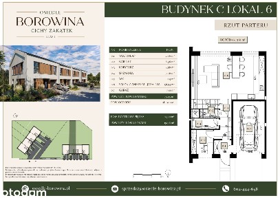 Nowa inwestycja - dom 151 m² z ogrodem i garażem w Borowinie