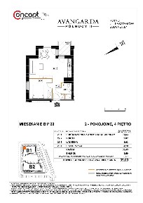 Mieszkanie 2-pokojowe, 39 m2 | B1/29