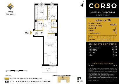 3-pokojowe mieszkanie 60m2 + balkon