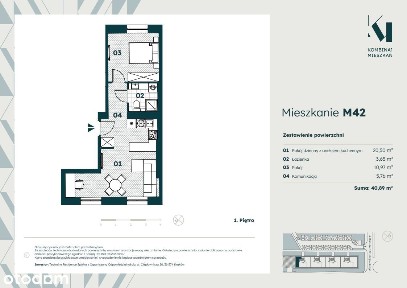 3-pokojowe mieszkanie 40m2 Bez Prowizji