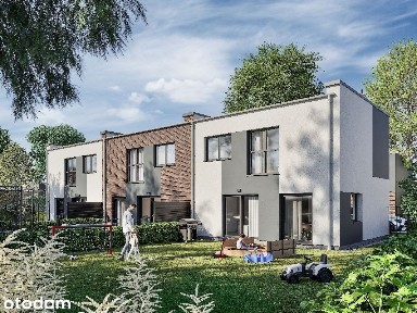 Nowoczesny dom w zabudowie szeregowej - Psary, blisko Wrocławia