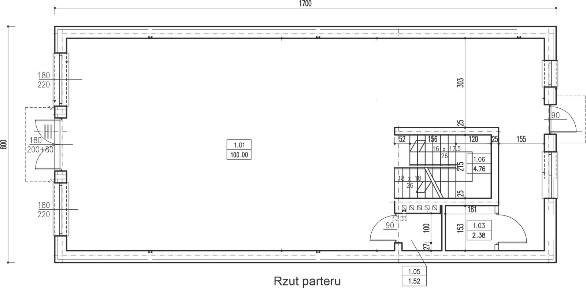 Budynek handlowo usługowy 3 kondygnacyjny z własnym parkingiem.