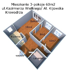 Mieszkanie 3-pokoje blisko UKEN AGH PK UJ ul.Kazimierza Wielkiego /Al. Kijowska Krowodrza