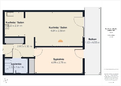 Aquarius Kołobrzeg - lokal mieszkalny, 2 pokoje, widok na zieleń