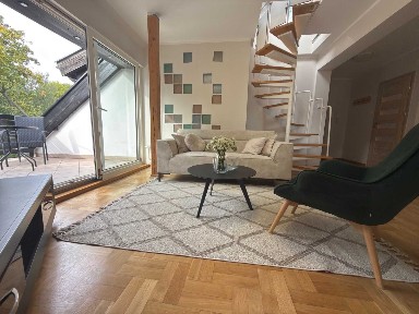 Apartament dwupoziomowy z 3 sypialniami i z salonem w idokiem na park - Stare Miasto w Olsztynie