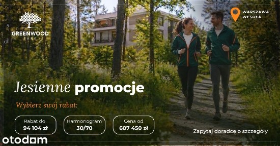 2 pok. - JESIENNA PROMOCJA w Greenwood Park - Warszawa, Stara Miłosna