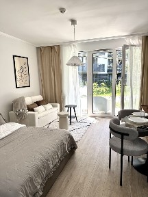 Nowa kawalerka z ogródkiem - gotowa inwestycja | Gdańsk Portovo