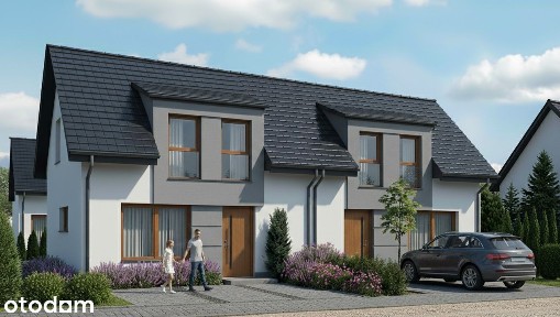 SPRZEDANY! Dom w zabudowie bliźniaczej 115m² z pompą ciepła