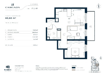 3-pokojowe mieszkanie 60m2 + balkon