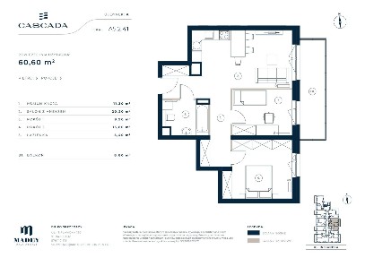 3-pokojowe mieszkanie 60m2 + balkon