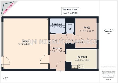 2 pokojowe mieszkanie na Podgrodziu 48m2