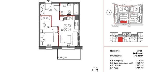 2-pokojowe mieszkanie/balkon/Kąty Wrocławskie