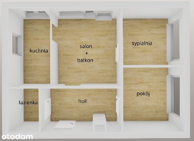 3 POKOJE PO GENERALNYM REMONCIE | 53,9 m² | 1 PIĘTRO | BALKON