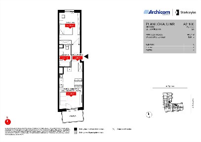 2-pokojowe mieszkanie 44m2 + balkon Bez Prowizji