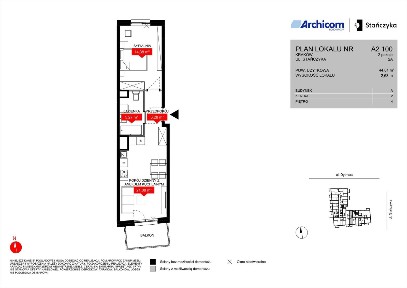 2-pokojowe mieszkanie 44m2 + balkon