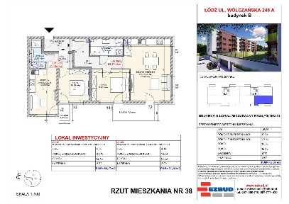 Wólczańska 248A | mieszkanie 4-pok. | B38