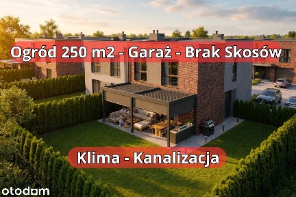 OGRÓD 250 m2 - KLIMA - ROLETY - GARAŻ - MPK- Zamknięte - SZKOŁA