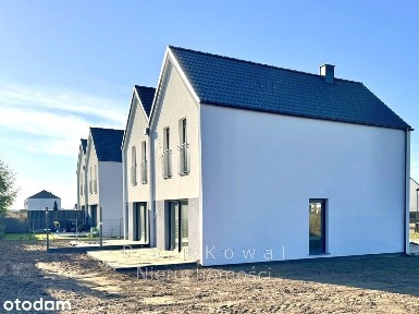 Własność gruntu - bliźniak 98,5 m2 - podwójna ściana-taras od południa