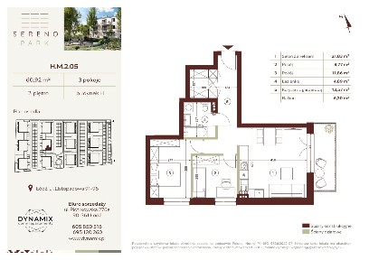 3-pokojowe mieszkanie 60m2 + balkon