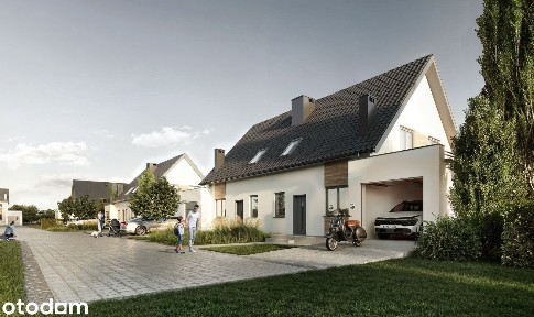 NOWY DOM: 108 m² + GARAŻ +OGRÓD + widok na górę Ślężę -GOTOWY