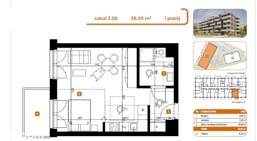 Duża kawalerka 38 m² | Balkon | Bez prowizji