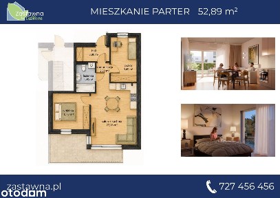 3-pokojowe mieszkanie 52m2 + ogródek Bezpośrednio