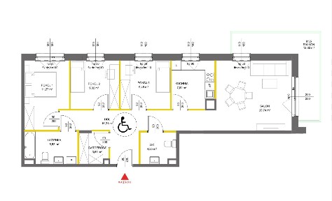 GOTOWY apartament 4/5 pokoi z wspaniałym NAROŻNYM BALKONEM 12,60m2!