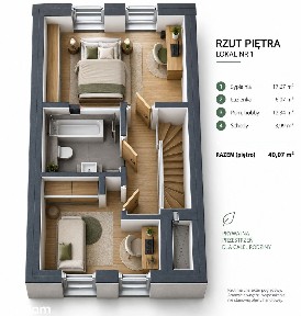 121,52 m² + ogródek + miejsce postojowe.