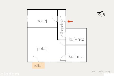 Mieszkanie 2 pokojowe, 2 piętro - Koszalin, ul. Na Skarpie