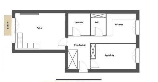 Mieszkanie 2-pokojowe z balkonem w Lublinie