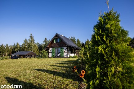 Klimatyczny domek całoroczny na mazurskim wzgórzu, działka 2000m2