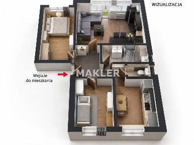 3 pokoje | 53 m² | Balkon | Wyżyny