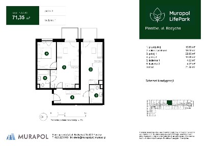 3-pokojowe mieszkanie 71m2 Bez Pośredników