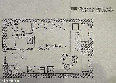 Mieszkanie, 24,80 m², Łódź