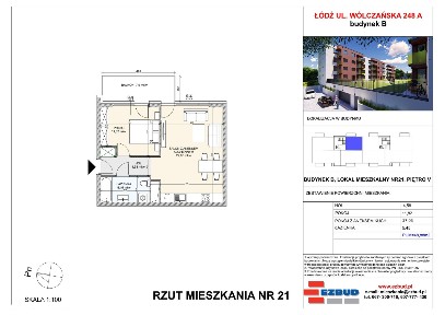 Wólczańska 248A | mieszkanie 2-pok. | B21