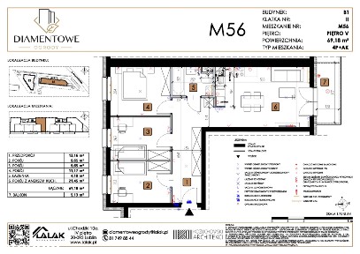 4-pokojowe mieszkanie 69m2 + balkon Bezpośrednio