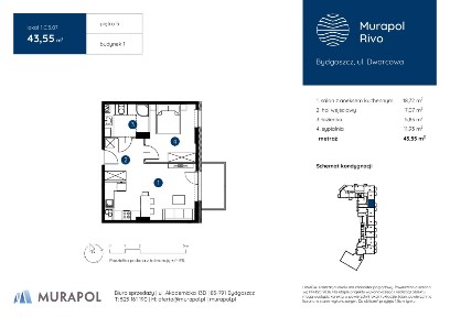 2-pokojowe mieszkanie 43m2 + balkon Bez Prowizji