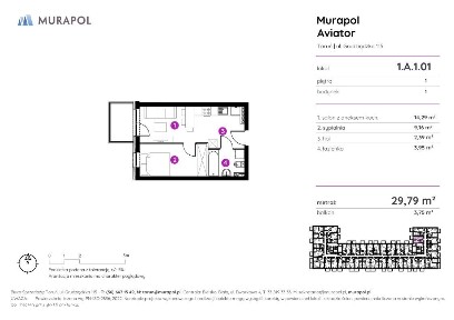 2-pokojowy apartament inwestycyjny 29m2 + balkon