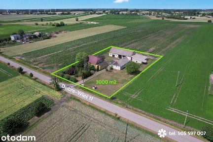 Siedlisko 120 m2 z działką ok. 3000 m2 we wsi Dobre-Wieś.
