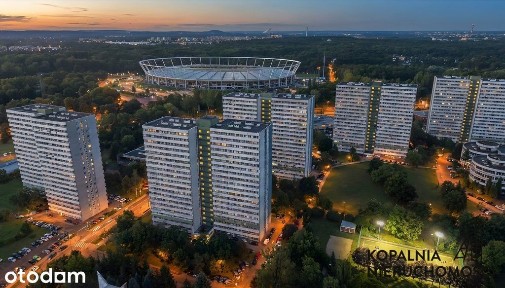 2 pokoje + garderoba | Widok na Stadion Śląski