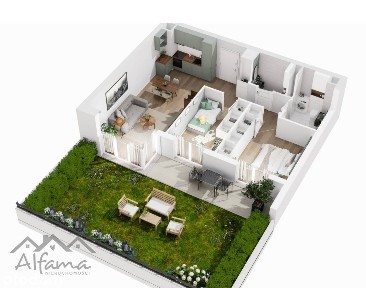 3Pok|Ogródek 56m2|Nowe Żerniki|Tramwaj