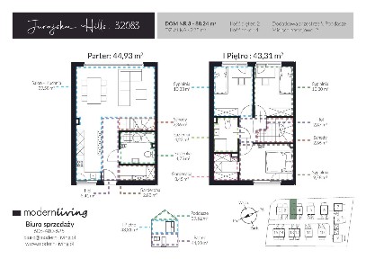 Dwupoziomowe 88 m² z ogrodem | 3 sypialnie | Balice