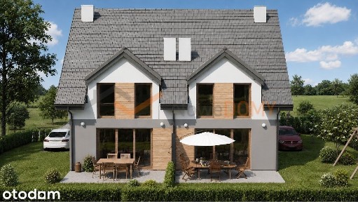 Atrakcyjne Bliźniaki 104 m2 na działkach 348,5 m2 w Mierzynie 0% prow.