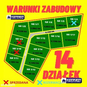 Wyjątkowa oferta Kompleks 12 Działek Warunki Zabudowy dla Inwestora