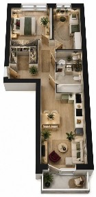 3 Pokoje 765 Tys. | 13 673 zł/m² | Ostatnie Piętro