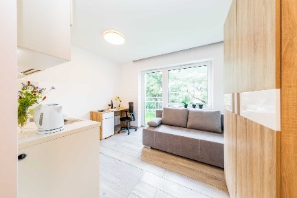Kawalerki, Apartamenty dla studenta, Katowice Ligota, Pieszo 4 min od Uczelni ŚUM, zielona okolica, zamykany teren, możliwość Parkowania,WIFI
