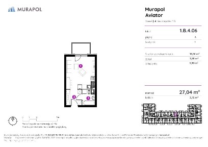1-pokojowy apartament inwestycyjny 26m2 + balkon