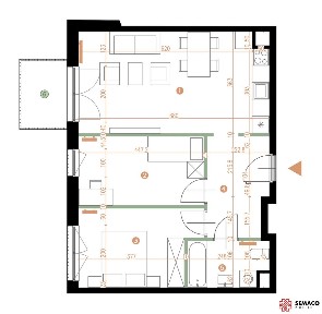 58.58 m2 |ul. Portowa| 3 pokojowe| Bez prowizji
