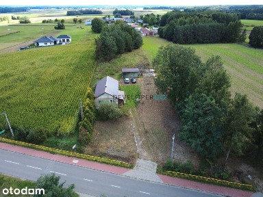 Siedlisko 5900 m² z domem, garażem 50 m² i zabudową - Wiechetki Małe