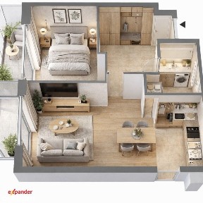 2 pokoje | 43.91 m² | Katowice | 0% prowizji